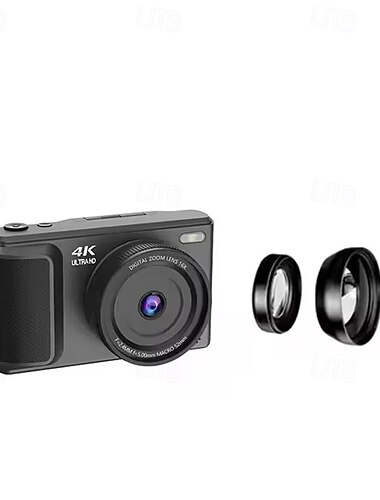  hochauflösende Digitalkamera 1500 mAh 16-facher Zoom optional Retro 2,8 Zoll Klappbildschirm 64 Megapixel 4K HD-Video Weiß Schwarz Silber für Freund und Freundin