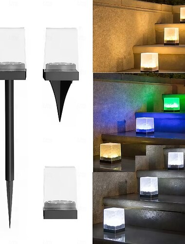  Multifunktionale Solar-Bodenleuchten mit Gartenstecker, energieeffizient, wasserdicht, für den Außenbereich, Bewegungsmelder für den Balkon &Terrassendekor 1Stk