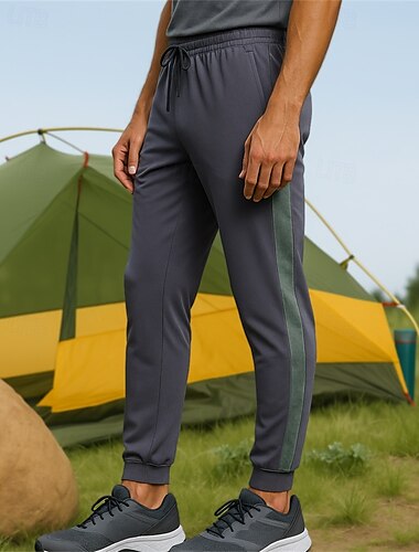  Herren Wanderhosen Außen Normale Passform Wasserdicht Schnelltrocknend Leicht Atmungsaktiv Hosen Elastischer Bund Schwarz Grau Camping / Wandern Golfspiel Laufen M L XL XXL XXXL