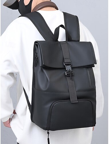  wasserdichter Reiserucksack für Herren mit Schuhfach, einfaches Rolltop-Design, strapazierfähiges Oxford-Gewebe, geeignet für Schule, Fitnessstudio, Pendeln und Wochenendausflüge