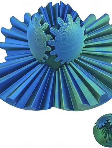  Gearsphere Steampunk wervelende wonder fidget gear ball, 3D-geprinte mechanische stressverlichtende gadget voor volwassenen en tieners, ADHD-angstfocus spinner bureau-speelgoeddecoratie