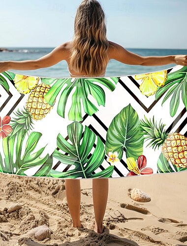  weiches und saugfähiges Strandtuch – leichtes, schnelltrocknendes, sandfreies Design für Strand, Pool und Reisen