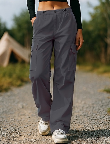  Damen Cargohosen Wanderhosen Außen Normale Passform Atmungsaktiv Schnelltrocknend Leicht Hosen Weiß Grün Camping / Wandern Golfspiel Laufen S M L XL XXL