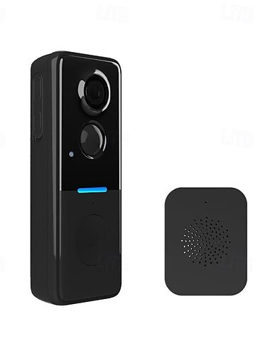 1080p slimme draadloze videodeurbelcamera met beltoon, nachtzicht, realtime waarschuwingen, AI-lichaamsdetectie, wifi-tweerichtingsgesprekken, cloudopslag