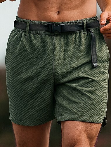 Hombre Pantalones Cortos Running pantalones cortos deportivos Al aire libre Ajuste regular Transpirable Secado rápido Ligero Elástico Bermudas Cintura elástica Negro Verde Ejército Tenis Golf