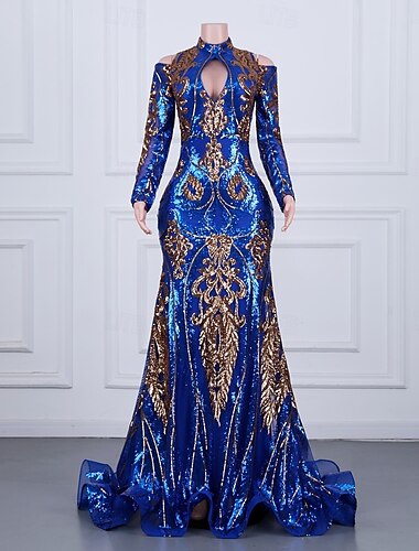  Meerjungfrauenschnitt Abendkleid Elegant Kleid Formell Abschlussball Hofschleppe Kurzarm Königin Anne Paillettenbesetzt mit Paillette 2025