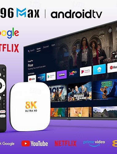  صندوق تلفاز ذكي يعمل بنظام أندرويد 14، H96 Max M2 Plus، Rockchip RK3528، 1000 متر، شبكة محلية، واي فاي، بلوتوث 5.4، 8K، 4K، بلوتوث، مع جيروسكوب صوتي، جهاز تحكم عن بعد، مشغل وسائط