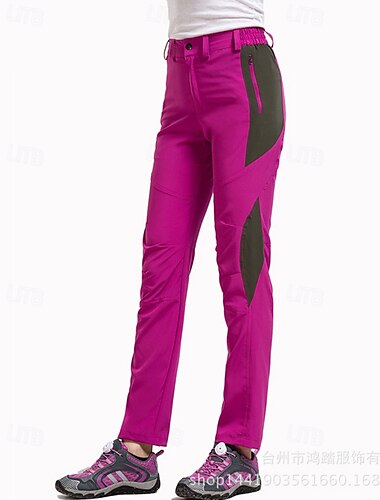  Damen Cargo-Hosen Stoffhosen Streetwear Lässig Volle Länge Natürliche Taille Patchwork Patchwork Tasche Bequem Außenbereich Urlaub Wochenende Meerblau Fuchsie Herbst Normale Passform