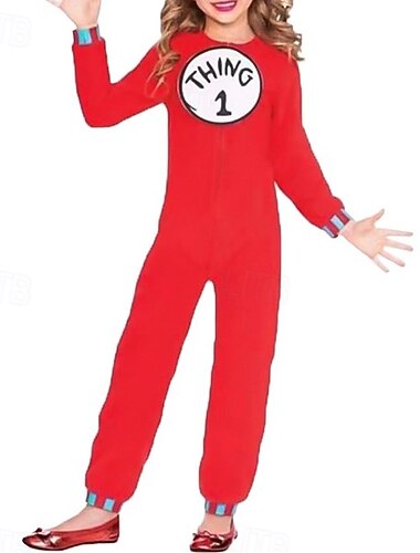  Kočka v klobouku Věc 1 Věc 2 Skupinový kostým Kombinéza Kostým Onesie Postavy z pohádek Filmové kostýmy for Chlapecké Dívčí Dětské předvečer Všech svatých Karneval Světový den knihy Výkon Vzdělávac