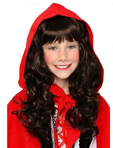  Rotkäppchen Perücke für Kinder, Halloween, Cosplay, Partyperücken