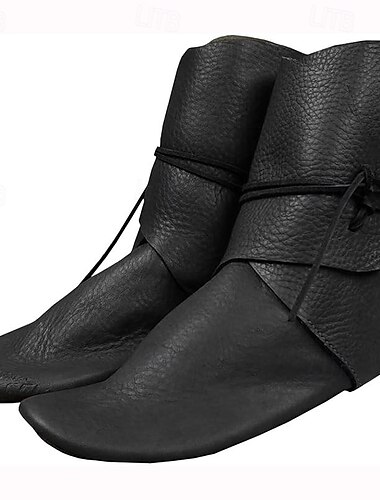  Mittelalterlich Renaissance Schuhe Kniehohe Stiefel Flache Jazzstiefel Ren Faire Pirat Wikinger Kreuzritter Herren Keltisch Seeräuber Halloween Maskerade Party & Abend LARP Renaissance-Messe