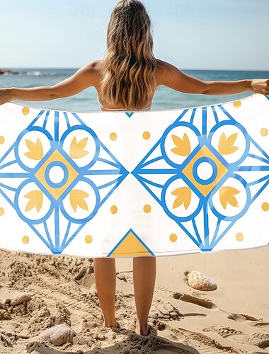  weiches und saugfähiges Strandtuch – leichtes, schnelltrocknendes, sandfreies Design für Strand, Pool und Reisen