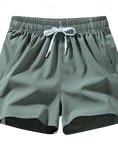  Herren Laufshorts Tasche Elastischer Bund Unterteile Athleisure Fitnessstudio Trainieren Schnelltrocknend Atmungsaktiv Laufen Yoga Normale Passform Sportbekleidung Sportkleidung Einfarbig Rote Blau