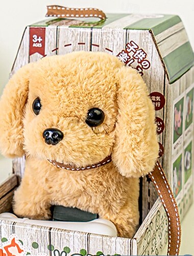  Roboterhund, mein realistischer Roboterwelpe, interaktives Welpenspielzeug, das läuft, bellt, mit dem Schwanz wedelt, Plüschhund für Kinder &realistisches Roboter-Hundespielzeuggeschenk für