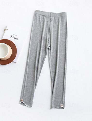  Kinder Mädchen Leggings Einfarbig Täglich Outdoor 4-12 Jahre Sommer Schwarz Weiß Rosa