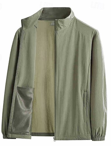 Herren Outdoorjacke Wanderjacke Außen Sonnenschutz Atmungsaktiv Wanderoutfits Wanderbekleidung Frühling Herbst Oberteil Camping / Wandern / Höhlenforschung Laufen Schwarz Blau Grün