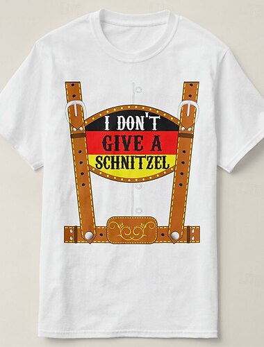  Oktoberfest Lederhosen-Print T-Shirt Bayerisch München Deutsch Grafik Für Herren Erwachsene Karneval Oktoberfestbier Heißprägen Party Alltagstauglich