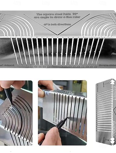  γωνία &Εργαλείο σήμανσης τόξου για μεταλλικούς σωλήνες, ρυθμιζόμενος δείκτης τόξου precisionflex, περιστρεφόμενος χάρακας για κάμψη χαλύβδινων σωλήνων, εργαλείο διάταξης τετραγωνικών σωλήνων