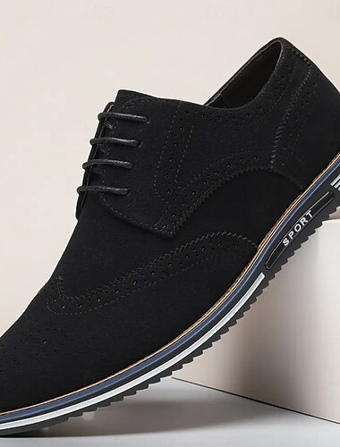  Karamellbraune Oxford-Schuhe aus Kunstleder für Herren mit Brogue-Details – elegante, lässige Schnürschuhe für Arbeit, Verabredungen und den Alltag