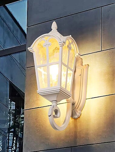  Bauernhaus-Außenleuchten, Wandmontage, runder Sockel, Beleuchtung der Veranda, matte antike Bronze-Wandleuchten, wasserdichte Außenwandlaternen für Terrasse, Haus, Hinterhof, Tür