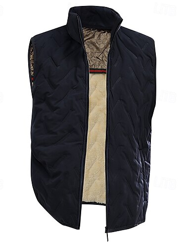  Herre Trekking-vest Fleecevest Uden ærmer Vest Udendørs Hold Varm Letvægt Åndbart Vinter Lynlås Polyester Sort Kakifarvet Grå Jagt Fiskeri Klatring