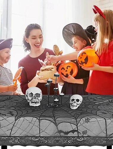  ゴシックハロウィーンのテーブルクロス、怖い映画の夜 &パーティー装飾用ポリエステルテーブルクロス