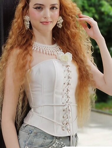  Retro Vintage Medieval Renascentista Corpete Colete Fantasia Mulheres Baile de Máscaras Casual / Diário Adulto Corpete