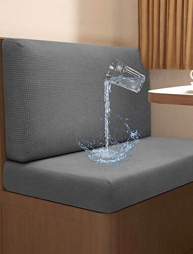  Fundas de cojín impermeables para comedor de RV, de color sólido, protector de asiento de banco para RV: diseño a prueba de fugas y duradero para cómodas aventuras de campamento
