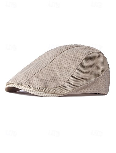  Herren-Schiebermütze aus Mesh mit verstellbarem Riemen – atmungsaktive und leichte Sommer-Newsboy-Mütze für Outdoor-Aktivitäten, Freizeitkleidung und den täglichen Gebrauch