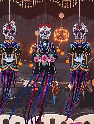  διακόσμηση εξωτερικού χώρου για το Halloween, σκελετός νύφης, διακόσμηση αυλής για το Halloween, κρεμαστή διακόσμηση πόρτας για την ημέρα των νεκρών