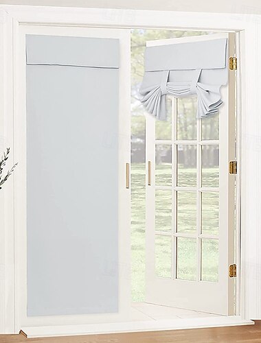  100% Verdunkelungsvorhänge für französische Türen Privatsphäre-Türvorhänge für Fenster raumverdunkelnde Jalousien thermisch isolierte Fensterrollos für das Schlafzimmer 1 Paneel