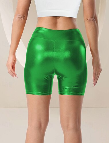  Damen Pilates-Leggings Sporthosen Yoga-Leggings Heißprägen Leicht Pilates Fitnessstudio Laufen Shorts Silber Purpur Gold Übergröße Sport Sportkleidung Mikroelastisch