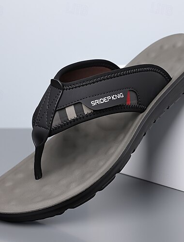  Herren-Flip-Flops in Armeegrün mit Colorblock-Gurtband, leichtes Slip-On-Design für den Strand, den Pool und den täglichen Gebrauch im Sommer