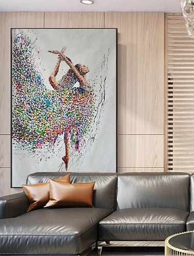  Tanzgemälde, abstrakte Wandkunst gerahmt, Ballerina Wandkunst, großes Tanzgemälde, Tanz-Heimgemälde, Tänzer-Wandkunst, Partygeschenke