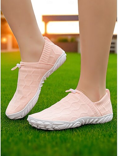  Damen-Sneaker zum Hineinschlüpfen mit Flyknit – atmungsaktive, leichte Barfußschuhe zum Laufen, für Spaziergänge im Freien und für alltägliche Aktivitäten