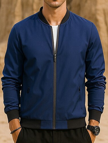  Herren Laufjacke Outdoorjacke Tasche Mit Kapuze Langarm Oberteil Athleisure Herbst Winddicht Wandern Laufen Sportbekleidung Sportkleidung Einfarbig Schwarz Dunkelblau Grau