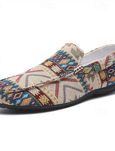  Herren Freizeitschuhe Spaziergang Lässig Segeltuch Bequem Rutschfest Atmungsaktiv Loafer Schwarz Beige Sommer Frühling Herbst