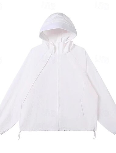  Herren Laufjacke Outdoorjacke Vollreißverschluss Langarm Oberbekleidung Sportlich Sonnenschutz Atmungsaktiv Schnelltrocknend Leicht Tennis Golfspiel Laufen Sportbekleidung Sportkleidung Einfarbig