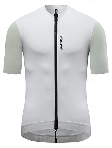  Wosawe Frühling und Sommer Herren-Radsport-Kurzarmshirts, schnelltrocknend, atmungsaktiv, Rennradbekleidung, schlanke und dünne Radbekleidung, bd281