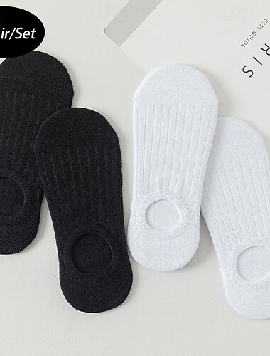  Hombre 6 pares Paquetes múltiples Calcetín Calcetines para correr Calcetines informales Negro Blanco Color Plano Vacaciones Deporte Diario Básico Medio Primavera Otoño Moda Casual