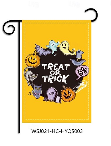  Halloween-tuinvlag - dubbelzijdige seizoensgebonden tuinbanner voor herfstdecoraties - duurzame en weerbestendige polyester vlag voor buiten op het gazon, de veranda of in de tuin
