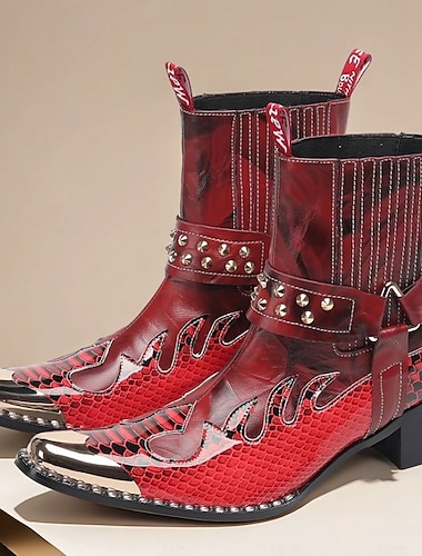 Schwarze und goldene Leder-Western-Stiefel für Männer mit goldener Spitze floralem Muster und Reißverschluss – trendige Stiefel für lässige und Festival-Bekleidung