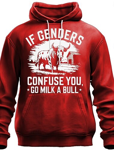  Herren Lustiger Slang Kapuzenshirts Pullover Kapuzensweatshirt Sweatshirt mit Kapuze Rundhalsausschnitt Mode 3D-Druck Ferien Streetwear Schwarz Rote Kordelzug 3D Herbst Winter Designer