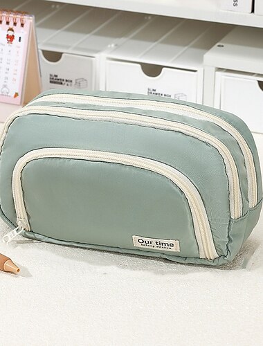  Federmäppchen mit großem Fassungsvermögen, Bleistifttasche, tragbares Kosmetik-Geschenk für Büro, Schule, Teenager, Mädchen, Jungen, Männer, Frauen, Erwachsene