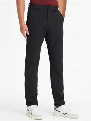  Hombre pantalones de traje Pantalones Chinos Botones Bolsillo Plano Comodidad Formal Fiesta Trabajo Moda Estilo clásico Negro Vino Microelástico