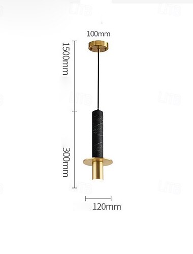  מודרני led תליון אור נורדי צינור ארוך תליית מנורת שיש נברשת מינימליסטי יצירתי תקרת מנורת אמנות דקור תאורת גוף תאורה לחדר אוכל אי במטבח