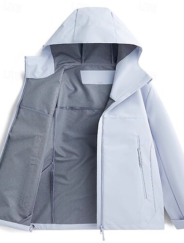  Damen Freizeitjacke Kapuzenjacke Warm Bequem Reißverschluss Tasche Mode Outdoor Einfach Outdoor Ausgehen Reisverschluss Regulär Mit Kapuze Normale Passform Langarm Oberbekleidung Schwarz Weiß Gelb
