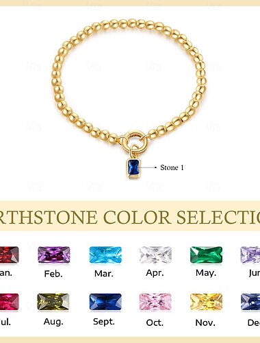  individuelles Geburtsstein-Anhängerarmband, wählen Sie Ihre exklusiven Geburtssteine, romantisches Schmuckgeschenk für die Ehefrau, Mama, Freundin, perfekt für Valentinstag, Muttertag, Jahrestag
