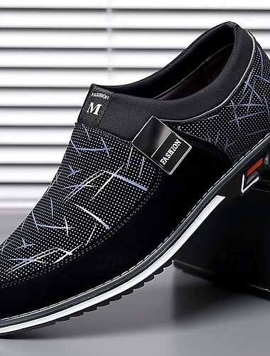  Schwarze Slip-On-Freizeitschuhe aus Mesh für Herren mit Sternmuster – leichte Streetwear-Schuhe für Reisen, Stadtspaziergänge und Wochenendausflüge