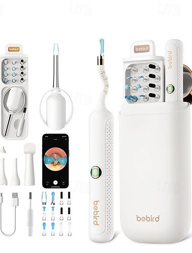  Bebird Earsight Plus R37R Ohrreinigungskamera, Ohrenschmalzentfernungs-Tool-Kit, flexibles Ohrenschmalzreinigungsgerät, Otoskop, Kameralicht, visuelle Ohrstöpsel-Pinzette, kabelloser